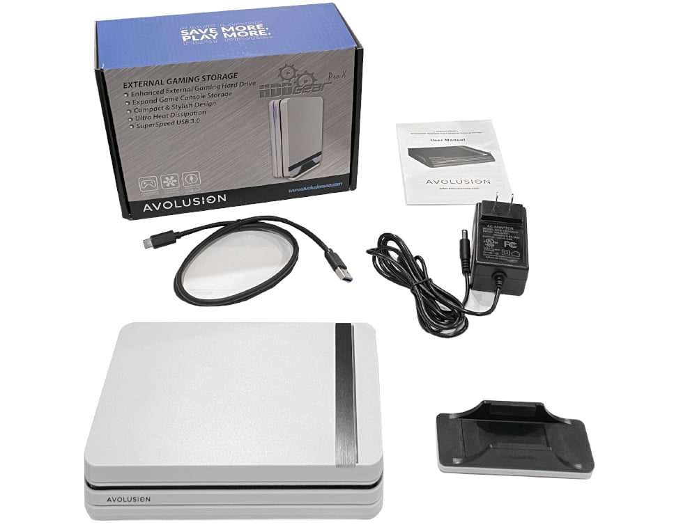 Avolusion HDDGEAR PRO X (White) 8TB USB 3.0 External Gaming Hard Drive for PS5 Game Console - 2 Year Warranty