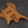thumbnail image 1 of PAMINGONO Electric Guitar Body Unfinished Solid Coffee Wood for DIY Guitar Accessory with Headless Design, 1 of 8