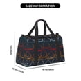 thumbnail image 3 of Xecao Cartoon Sharks Pattern ​Lightweight Crossbody Weekender Bag Mesh Side Pockets Padded Handles Sports Outdoor Gear Organizer, 3 of 7