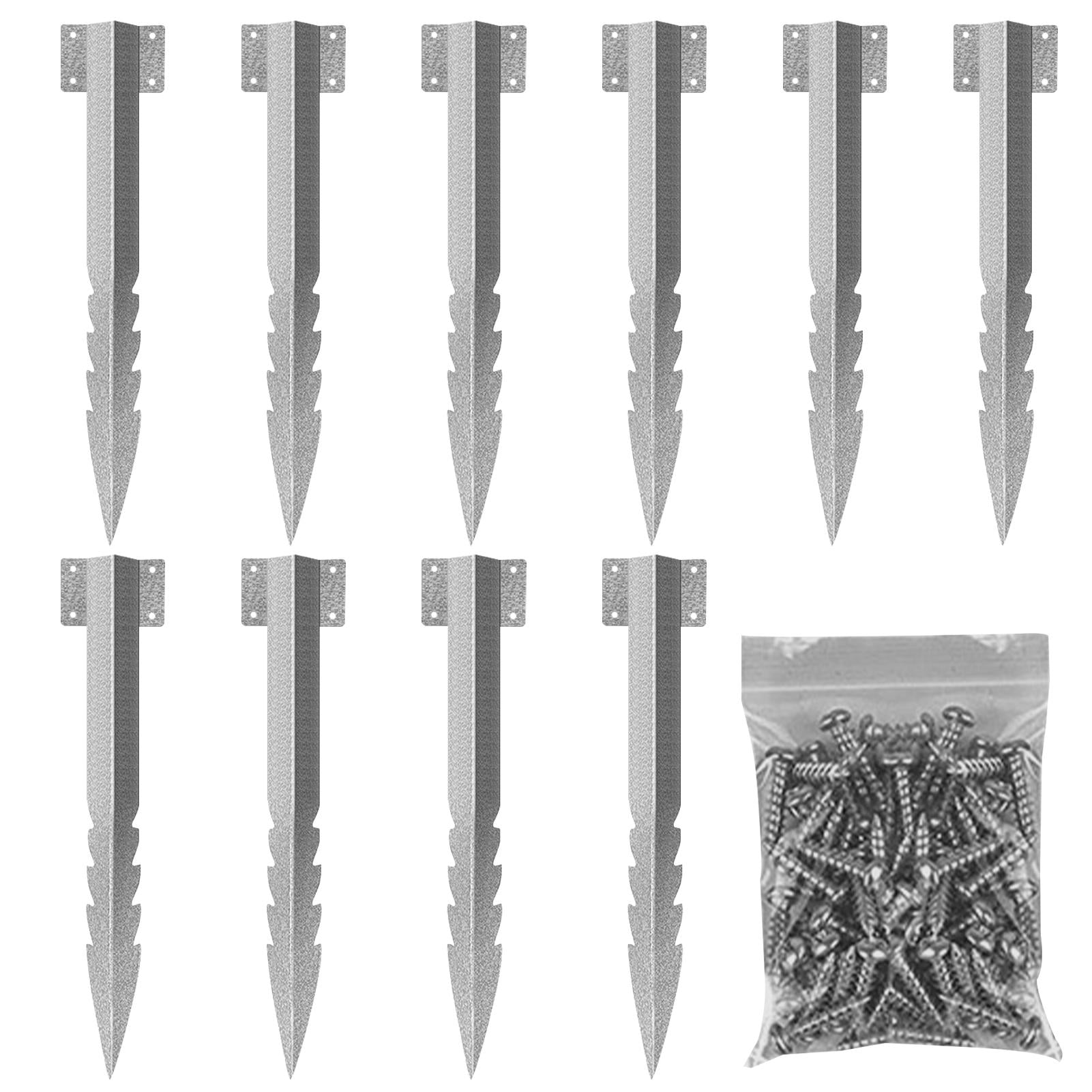 Galvanized Fence Post Durable Metal Fence Post Brackets Set Fence