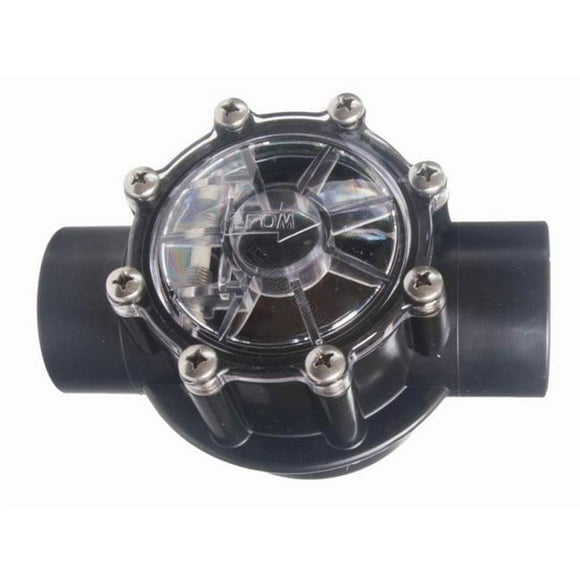 Custom Molded Products 25830-704-000 180 deg Hydroseal-TM Serviceable Check Valve with 1.5 in. Socket x 2 in. Spigot - Black