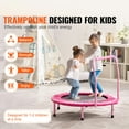 Dibaful Faltbar Trampolin Indoor Tragkraft 130 Kg | Fitness Faltbares Mini Trampoline Mit Verstellbarer Schaumstoffgriff | Übungs-Rebounder Stabiler