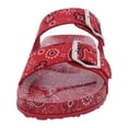 thumbnail image 3 of Madden Girl Womens Teddy Tie Dye Slip On Footbed Sandals Red 8 Medium (B,M), 3 of 3