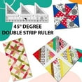 thumbnail image 2 of Sewing Ruler Acrylic Knitting Patchwork Scale Template Guide Embroidery DIY Craft Making Quilting Tailors Designers 60 Degree 10 Inch, 2 of 7