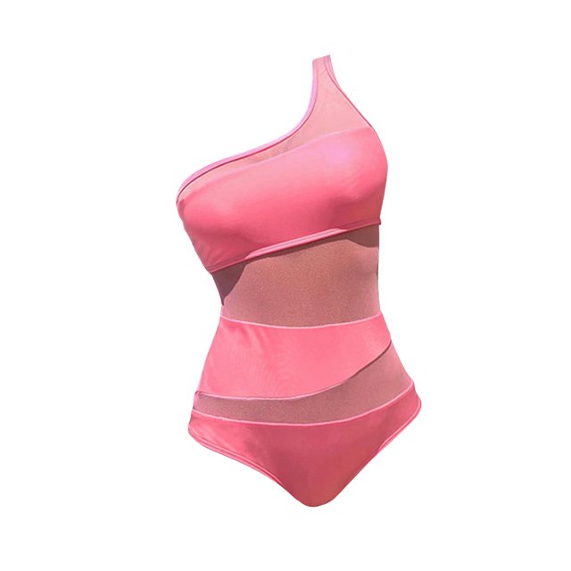 Traje de Baño para Mujer Traje de Baño Copa Acolchada 1 Pieza Ropa de Playa Traje de Baño Suave Ropa de Piscina Bikini con Una Sola Correa para El Hom Rosa Yinane Traje de baño de mujer