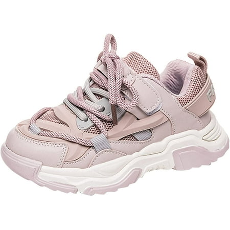

Boys Girls Lace Up Slip On Soft Sneaker Breathable Mesh Shoes Non-Slip Casual Shoes Playing Outdoor
