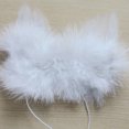 thumbnail image 2 of Gwong Electrónica Mini ángel blanco pluma ala decoración de boda árbol de navidad ornamento colgante, 2 of 5