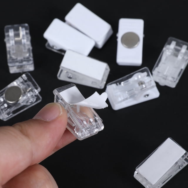 Clip de acrílico, accesorios de papelería, clip de plástico, clip pequeño transparente con pegamento, lima, cuenta de mano, clip de PP, clip para fotos