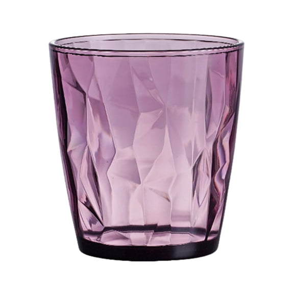 Sylvtty Colorful Translucent Water Cups 310ml Diamond Pattern Tumblers Unbreakable Heat Resistant BPA-Free Stackable Glasses for Home Parties Restaurants