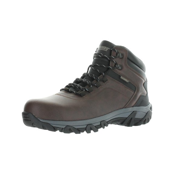 Khombu Mens Lincoln Faux Leather Memory Foam Work & Safety Boot