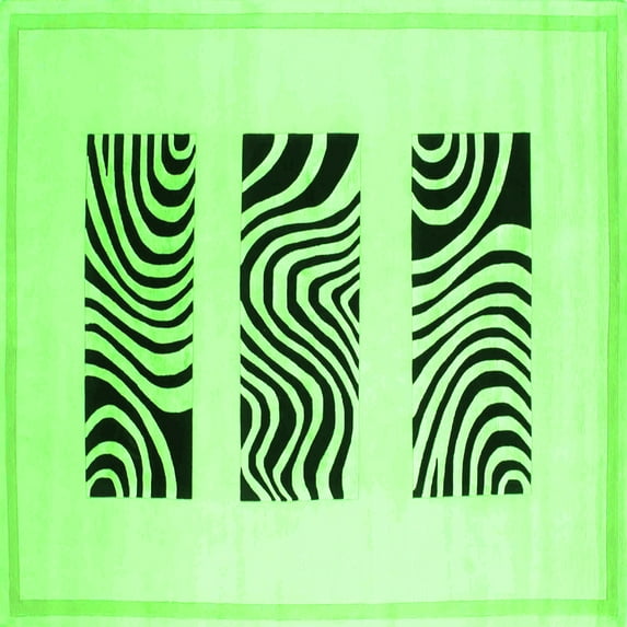 Ahgly Company Indoor Square Solid Green Modern Area Rugs, 8' Square