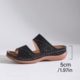 thumbnail image 7 of Bkhluea Women Wedge Slide Sandals Glitter Decor Shoes Comfortable For Casual Home Travel Daily Outdoor Activities, 7 of 7