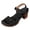 Black, variant on YLYL Womens Sandals Platform Chunky Heel Buckle Ankle Strap Open Toe Dressy Casual Summer Beach Shoes