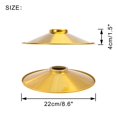 thumbnail image 2 of FSLiving Replacement Dia 8.6" Lampshades For Hanging Pendant Lamp Wall Light Ceiling Light Gold Finish Flat Metal Shade Vintage Design - Set of 2, 2 of 7