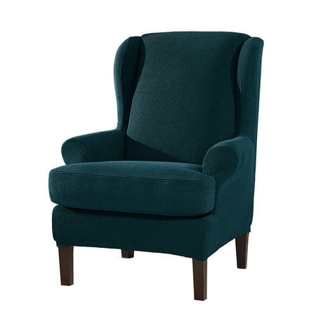 Subrtex 2 Pieces Spandex Elastic Arm Chairs Wingback Chair Cover Waffle Fabric Wing Back Furniture Protector Stretch Sofa Slipcovers For Living Subrtex 2 Pieces Spandex Elastic Arm Chairs Wingback Chair Cover Waffle Fabric Wing Back Furniture Protector Stretch Sofa Slipcovers For Living