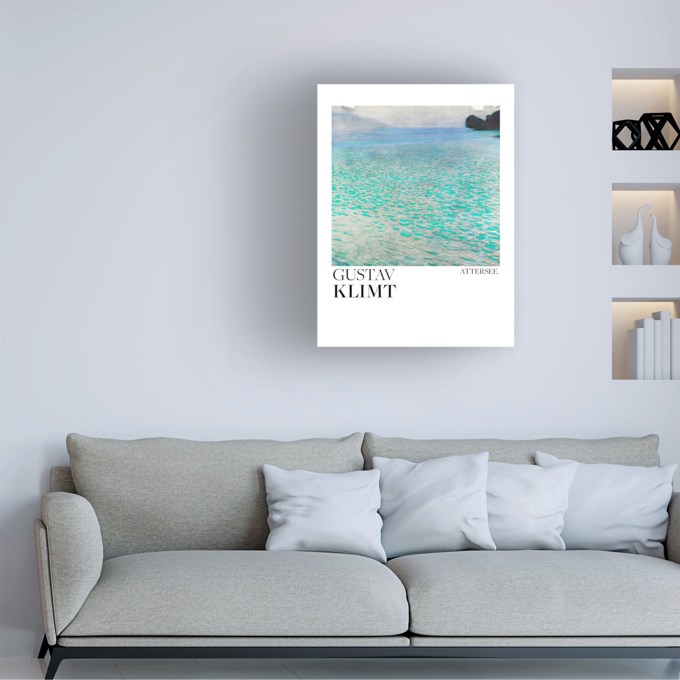 Canvas Wall Art - Pictufy 'Attersee 1900 Poster' Wall Art for Living Room, Bedroom, or Office D?cor by Trademark Fine Art - 18 x 24 Inches