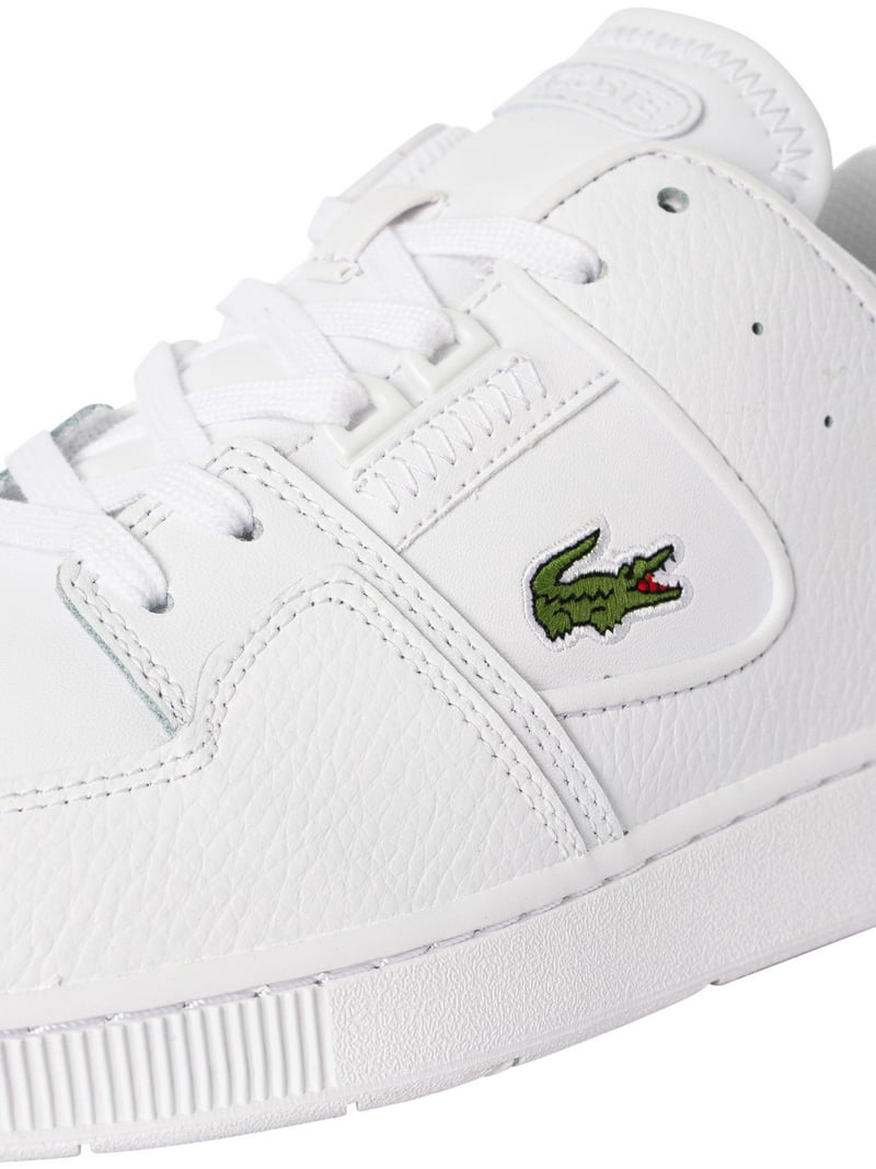 Lacoste Court Cage 224 1 SMA Leather Trainers, White - Walmart.com