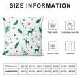 16 "x16 " Pillow Cushion Case Cute Christmas Deer & Christmas Holly