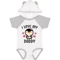 thumbnail image 3 of Inktastic I Love My Daddy with Cute Penguin and Hearts Girls Baby Bodysuit, 3 of 5