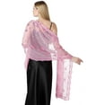thumbnail image 2 of Dalrosia Women's Glittering Shawl Scarf Mesh Sequin Wedding Bridal Cape Fringed Evening Wraps Shawls, 2 of 3