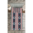 thumbnail image 3 of Ambesonne Nautical Quilted Bedspread Set 2 Pcs, Stripes Maritime, Twin Size, Indigo Red White, 3 of 3