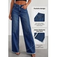 thumbnail image 2 of Pantalones PRETTYGARDEN de Mezclilla Stretch de Pierna Ancha y Cintura Alta Talla 12, 2 of 6