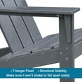 thumbnail image 6 of ATR ART TO REAL HDPE Plastic Resin Patio Adirondack Chair Set with Side Table, Dark Grey - 3 Pieces, 6 of 12
