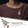 thumbnail image 7 of Jiyike 2 pcs Christmas Tree Brooch Rhinestone Breastpin Decoration Costume Accessories, 7 of 7