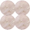 SKYSONIC Rose Gold Marble Ripple Placemats Round Table Mats NonSlip
