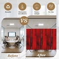 thumbnail image 6 of Red Window Privacy Film, Retro Oil Painting Modern Abstract Art Aesthetics Static Cling UV Sun Blocking Tint Film Heat Control Windows Films for Bedroom Bathroom, Window Stickers 17.7"x39.3", 6 of 8