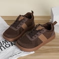 thumbnail image 2 of IEMIEMIEM Women Fashion Sneakers Platform Retro Gum Sole Casual Tennis Skate Shoe Genuine Leather Walking Footwear Anti Slip Trainers Brown 6.5 Wide, 2 of 6