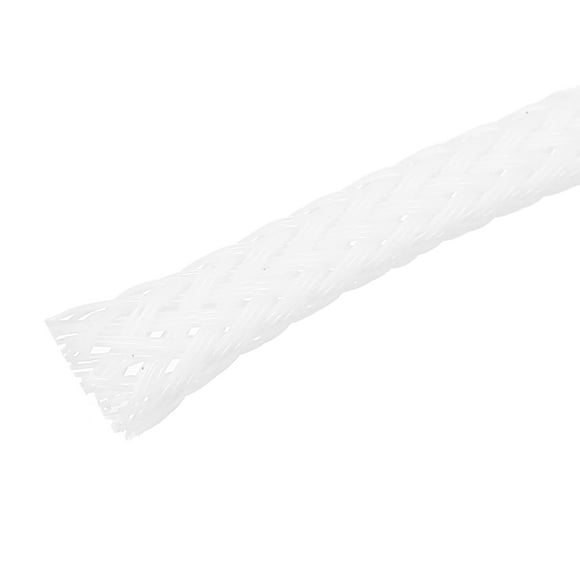 1/8" Expandable Braid Cable Sleeving Wrap Sleeve 100 Ft for Computer Cables, White