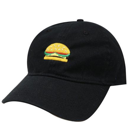 City Hunter C104 Burger Cotton Baseball Dad Caps 20 Colors (Best Black Bean Burger)