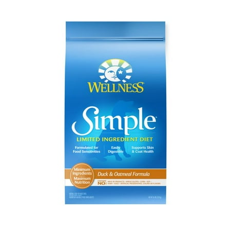 Wellness Simple Natural Limited Ingredient Dry Dog Food, Duck and Oatmeal Recipe, 26-Pound Bag