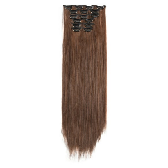 XZNGL Clips de Cheveux pour Cheveux Extensions Clips de Cheveux Réels comme Remy Mode Cheveux Longs Clip dans les Extensions de Cheveux Pleine Tête Perruque Droite