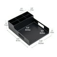 thumbnail image 4 of Mind Reader Utensil Napkin & Plate Holder, Silverware Organizer, Serving Tray, Plastic, Black, 4 of 8