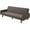 Tan, variant on 77.5" Convertible Futon Sofa Bed for Small Spaces, 3-Position Backrest, Soft Flannel Upholstery, Armrests, Metal Legs, Tan