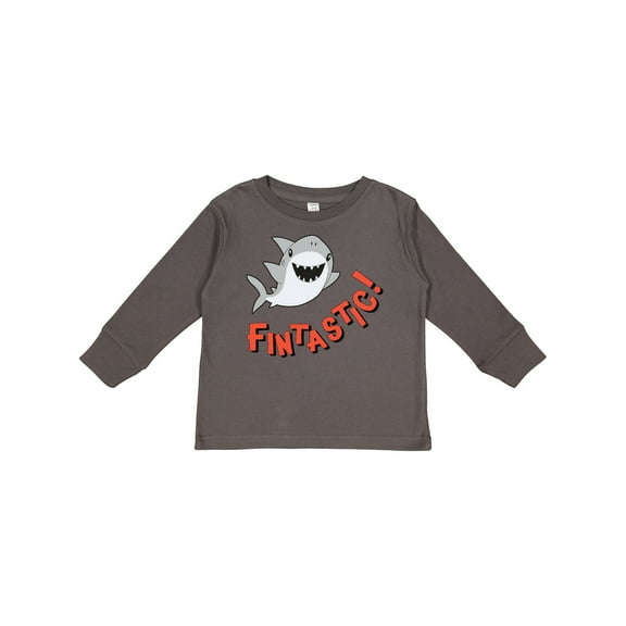 Inktastic Fintastic Cute Shark Boys or Girls Long Sleeve Toddler T-Shirt