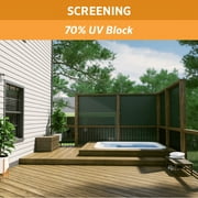 Coolaroo Privacy Screen Shade Fabric with 70% UV Block Protection for Fence, Carports, Balcony, Wind Block, Car Protection, 6' x 15', Rainforest