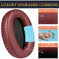 thumbnail image 3 of SOULWIT Replacement Ear Pads for Sony WH-CH700N/MDR-ZX780/MDR-ZX770/MDR-10R Over-Ear Headphones, Earpads Cushion with Soft Protein Leather, High Density Foam - Burgundy, 3 of 3