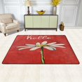 thumbnail image 2 of Flower Hello Daisy Rugs Washable Cover Floor Rug Carpets Bathroom Decorations For Kitchen Bedroom Indoor 36"X24", 2 of 4