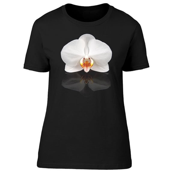 Big Beautiful White Orchid T-Shirt Women -Image by Shutterstock, Female Small