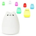 thumbnail image 4 of Cute Cat Night Light for Kids 7 Color LED Tap Nursery Night Light USB Rechargeable Bedside Night Lamp, 4 of 12