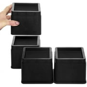 Kyrieval Bed Risers 3 Inch Adjustable Heavy Duty Furniture Risers for Sofa Couch Chair Table Stackable 3 or 6 Inch Height or Storage(4pcs)
