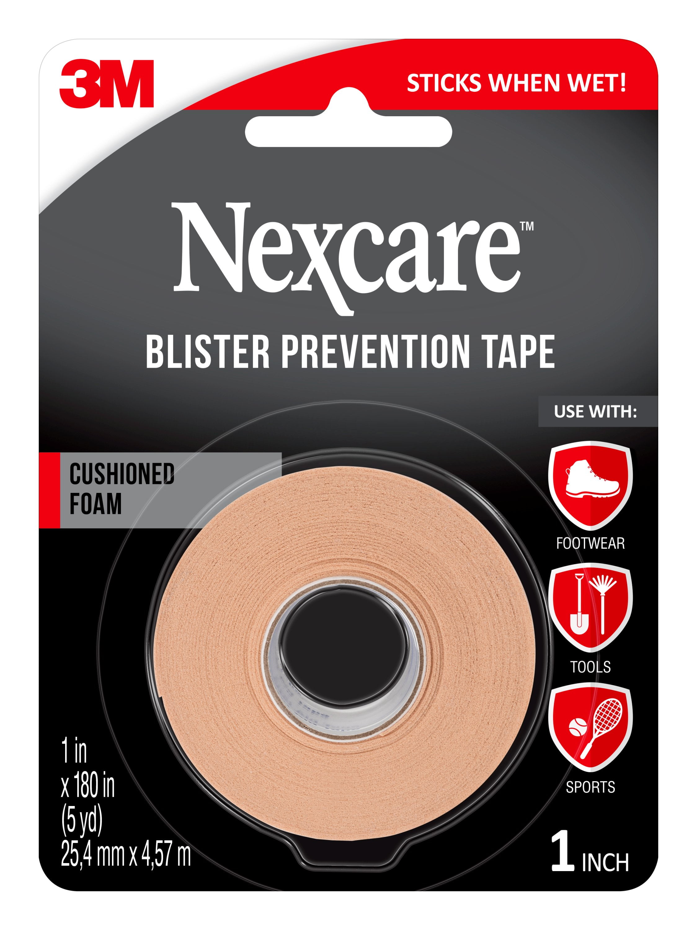 Nexcare Blister Prevention Tape 1 In x 5 Yds, 1 Roll of Tape