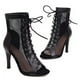thumbnail image 2 of Zapatos Bomba Botines Verano Baile Sandalias Malla Altas Mujeres La Mujer., 2 of 9