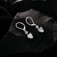 thumbnail image 3 of ASH'S CHOICE 925 Sterling Silver Heart Dangle Earrings for Women, Silver Dangling Drop Halo Hearts Shaped Dangly Earring Cubic Zirconia, 3 of 6