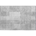 thumbnail image 2 of Addison Rugs Mayfield Washable Transitional Striped Silver Rectangle Rug, 1'8" x 2'6", 2 of 5