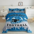 thumbnail image 2 of jejeloiu Detroit Queen Comforter Set,Football City Bedding Sets,Blue Helmet Bedding Comforter Set,Room Decor Super Cozy Reversible,3pcs, 2 of 8