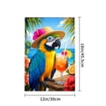 thumbnail image 4 of Amhnf Colorful Parrot With Cocktail Garden Flag For Home Outdoor Garden Yard Decor 12x18 inch, 4 of 5